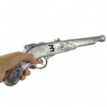 Pistola de Pirata do Caribe de Plástico, Brinquedo de Cosplay de Pirata, Acessório e Brinquedo de Arma para Fantasia de Personagem de Halloween, Acessório para Peça de Teatro, Festa e Festival, Adequado Tanto para Homens Quanto para