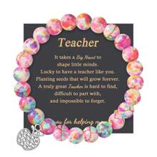 1PC Valentine's Day Gift For Teacher Apple Bracelet, Mother's Day Gift For Teacher, Christmas Gift For Teacher Apple Bracelet, Teacher's Day Gift For Teacher, Thanks Gift For Teacher, Mom, Mother, Mother's Day, Gift