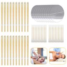 10/20Pcs Beeswax Candle + 5/10Pcs Candles Drip Protectors + 10/20pcs Cleaning Swabs Kit For Personal Ear Care - Multicolor - View 1