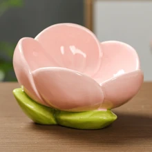 Tulip Flower Jewelry Box Exquisite Ceramic Decoration Key Storage Tray Front Living Room Room Decoration