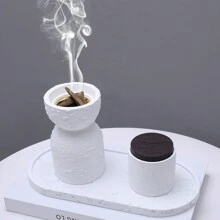 Quemador de incienso de resina de piedra ágata a rayas simple