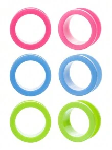 Fashion Body Jewelry Acrylic Pinkycolor Ear Gauges Y2K Jewelry Screw Ear Plugs Unisex Piercing Jewelry Suitable For Wearing Or As A Gift