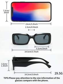 1 para okularów retro w kwadratowej oprawie, okulary przeciwsłoneczne unisex w stylu punkowym dla mężczyzn i kobiet, pochlebne