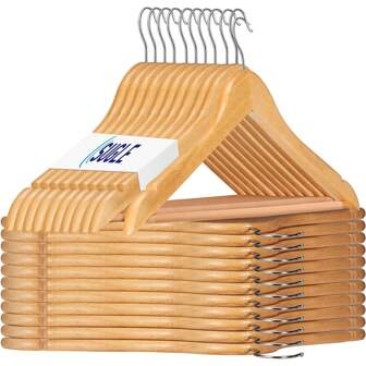 20/40/60/80 Stück Kleiderbügel Holz Walnuss Kleiderbügel Walnuss Holz Kleiderbügel Kleiderbügel Stabil Kleiderbügel Drehbar Jackenbügel Anzugbügel Kleiderbügel Holz Breit 44,5cm aus Naturholz