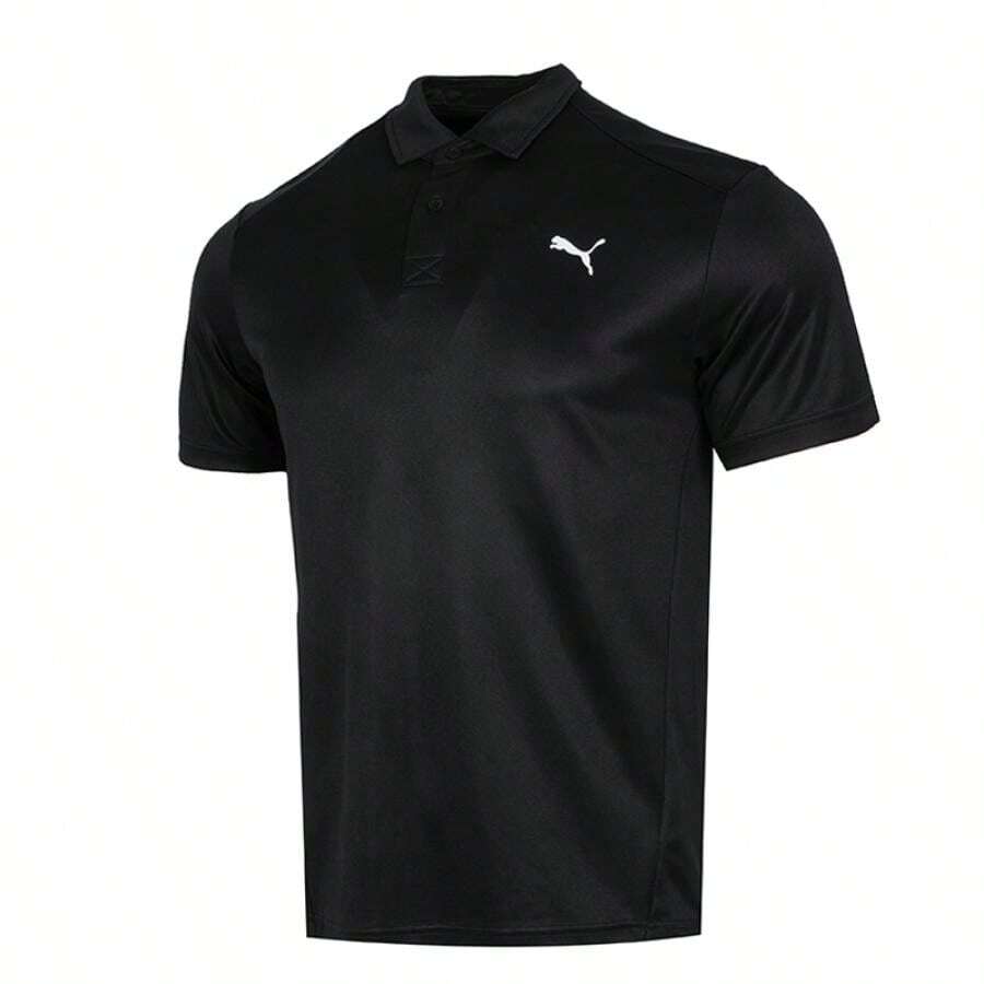 Men's Running, Fitness Training, Outdoor Casual Comfortable Short Sleeve Polo Shirt - Black - View 1