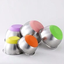 5pcs Stainless Steel Mixing Bowls - Heavy Duty, Dishwasher Safe, Airtight Lids, Outdoor Safe, Perfect For Kitchen Baking, Serving And Storage - Durable, Easy To Clean, Space Saving Design
