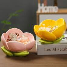 Tulip Flower Jewelry Box Exquisite Ceramic Decoration Key Storage Tray Front Living Room Room Decoration