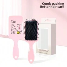 lina. 1 Pc Air Cushion Comb,Detangling Hair Brush,Detangler Brush Glide Through Tangles With Ease For All Hair Types - For Women, Men,Detangling Hair Brush Wet&Dry Use, Girl's Gift,Back To School,Travel Holiday Essentials,Hair Accessories For Women - Multicolor - View 9