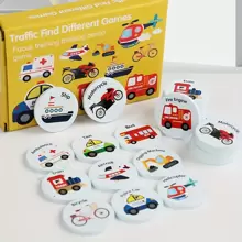 Juego de aprendizaje para niños de emparejamiento de números e imágenes de transporte, juguete educativo de madera para niños pequeños