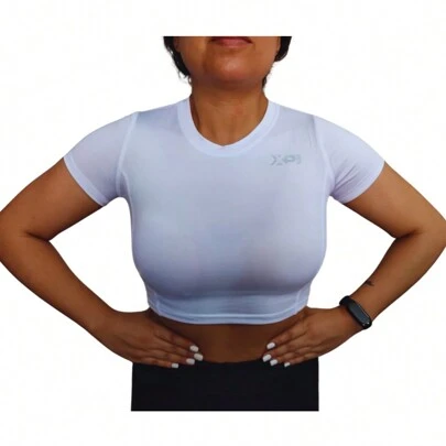 Crop Top Deportivo Manga Corta, Licra Excelente Calidad XP ONE