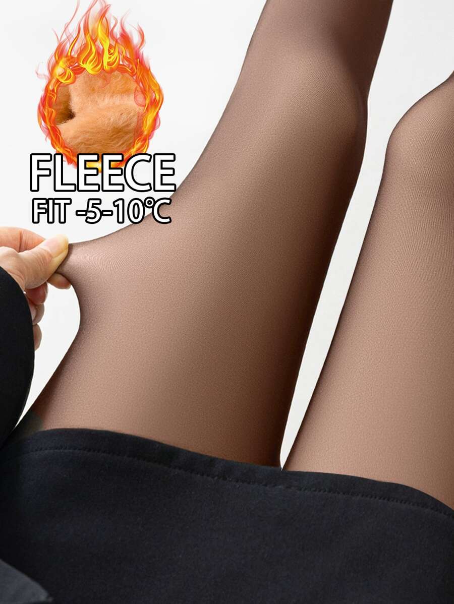 1pc 220g/80g/300g Women's Spring And Autumn Silk Stockings, Black Transparent Long Socks, Plus Size Leggings, Autumn And Winter Thick Plush Warm Bottoming Leggings And Pantyhose, Winter Work And Business Tight Pants (Suitable For -5-15 ° C)