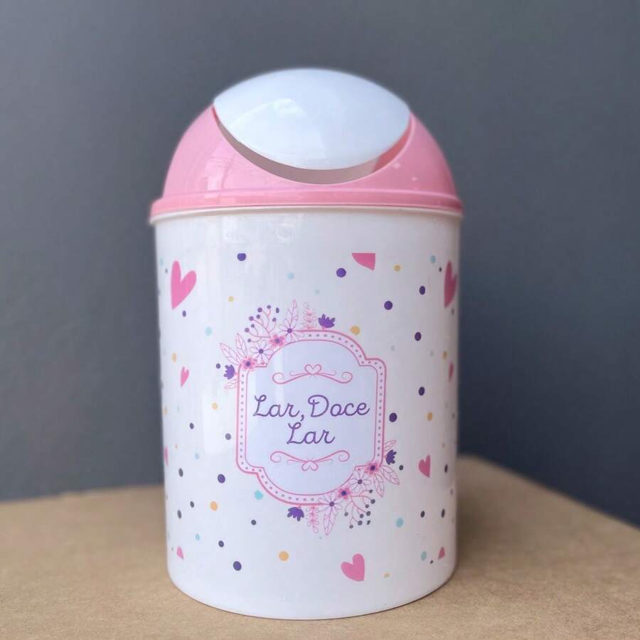 Lixeira Decorada Doce Lar 4L Basculante Cozinha