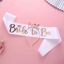 3 Piecesset / 13-Piece Set Teambride And Bride To Be Sash And Veil, Hen Party Accessories With Tiara Bride To Be Sash Bride Headband For Bridal Shower, Rose Gold Wedding Hen Do Decorations For Bride Bachelorette Hen Night Party Games