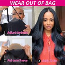 13x6 Wear And Go Glueless Wigs 7x5/5x5 Lace Closure Human Hair 250% Density Pre Plucked Pre Cut 13x4 HD Body Wave Lace Frontal Wigs Human Hair For Women Ear To Ear Glueless Human Hair Wig Wear To Go Natural Black Color - Natural Black - 查看 7