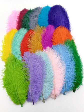10pcs Artificial Ostrich Feathers For Jewelry Making Plumas DIY Wedding Home Decoration Plumes Table Centerpiece Crafts Clothes Accessories 15-20cm