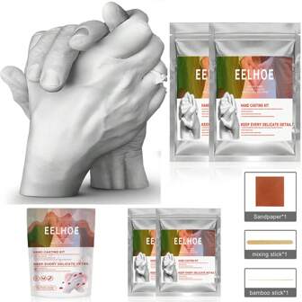 1 套情人节用我们的 3D DIY 石膏雕像手工铸造套件打造独特的纪念品 - 成人、情侣和家庭、圣诞节、万圣节、感恩节礼物风格随机、情人节的完美礼物