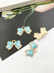 10 pièces Charmes de nœud en émail, pendentifs de nœuds papillon de couleurs assorties, mini nœuds papillon mignons pour artisanat DIY, bracelets, colliers, boucles d'oreilles, accessoires de bijouterie
