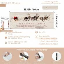 1 Stück Vintage Weihnachtsmann "Frohe Weihnachten" Wanddekoration für Schlafzimmer und Bauernhausfeiertags-Dekor, Leinwandbilder, Poster, Wandkunst, Zimmer-Dekorationsartikel - Verschiedenfarbig - Übersicht 12