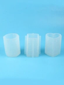 1 件装爱的告白柱硅胶蜡烛模具，字母方形香皂树脂石膏模具，情人节晚餐装饰礼物，适用于家居装饰、情人节派对、婚礼、送礼