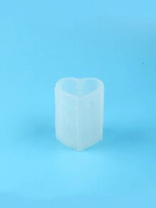 1 件装爱的告白柱硅胶蜡烛模具，字母方形香皂树脂石膏模具，情人节晚餐装饰礼物，适用于家居装饰、情人节派对、婚礼、送礼