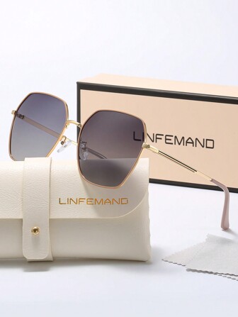  LINFEMAND Metal Moda Retro Gradyan Lens Moda Gözlükleri, Açık Hava, Sürüş, Plaj, Seyahat, Yaz Plaj Tatili İçin Tatil Hediyesi, Açık Hava, Seyahat İçin Uygun