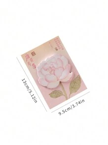 1pc Random Floral Shaped Sticky Notes Memo Pad, Student Office Supplies,School Supplies,Back To School - Multicolor - View 4