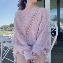 Bolsa de fios variegados de 6 fios - Mudança gradual de cor e mistura de renda de 50% acrílico, 30% alpaca, 20% angorá para tricô e crochê faça você mesmo, suéteres, xales e jaquetas da moda outono e inverno