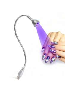 LED Nail Lamp Portable Manicure Dryer Gel Polish Curing Light With Gooseneck For Gel Nails Nails Salon And Home DIY - Silver - View 10