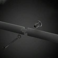 366cm / 12FT  Kit de Rails pour Portes Coulissantes Doubles, Ensemble Industriel Système Intérieur, Style Classique / Style de flèche, Rail et 4 Roulettes, 4 sections de rail divisé - Classique - Voir 6
