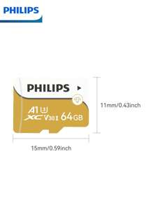 PHILIPS 飞利浦 256GB 存储卡，U3、V30、A1，读取速度 130MB/S，写入速度 50MB/S，适合专业摄影师、摄像师、爱好者 - 橘色 - 查看 10