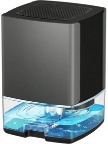 Portable Dehumidifier - 30 OZ Water Tank, Auto-Off, Ideal For Room, Bathroom, Bedroom, RV, Closet - Compact Home Dehumidifier For Spaces Up To 500 Sq.Ft, With 7 Colors LED Light