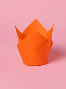 LIFETALK Solid Tulip Paper Muffin Cake Baking Cups