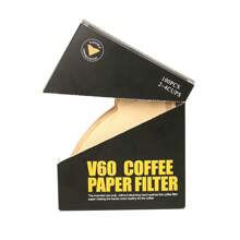 100pcs Coffee Filter Paper, V-Shaped Unbleached Natural Paper Filter, Disposable Pour Over Cone Coffee Filters, For Coffee Dripper And Coffee Maker - Beige - View 4