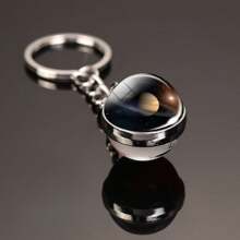 1pc 8 Planets Galaxy Moon Crystal Glass Keychain Pendant Keyring Gift Souvenir Car Accessories Bag Charm