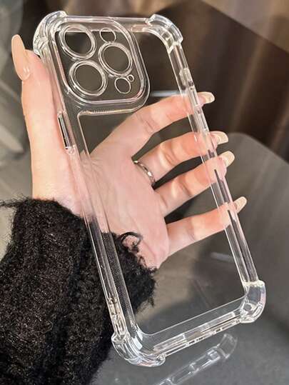 1pc TPU + Clear Film Dual-Layer Airbag Shock-Proof Phone Case With Corner Protection, Compatible With IPhone Apple 16E 16/16 Pro/16 Promax 15 14 13 12 11 Xs Xr Pro Max