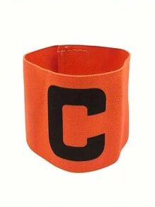 1 pieza Brazalete de capitán con cierre de gancho y bucle, parche elástico para brazo para juegos deportivos