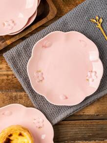 4pcs Ceramic Sakura Flower Dish, 3 Sizes Available In Pink & White, 6"/8"/10" Ceramic Plates Suitable For Home & Kitchen - Versatile Tableware For All Seasons, Creative Sakura Collectibles - Multifunctional Kitchen Dining Plates Set For Desserts, Fruits, Snacks - Creative Dinnerware - Multicolor - View 9