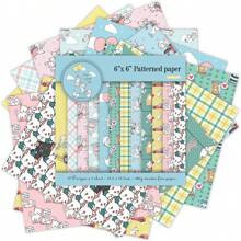 12pcs 6*6inch Spring Inspired Series DIY Scrapbooking Background Papers, Non-Adhesive, Craft Cutting Papers With Single-Sided Printing, Easy To Cut