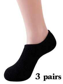1/3/6 Paar flauschige rutschfeste Socken, weiche & gemütliche Haushaltsocken, atmungsaktive Kurzsocken, Damen Füßlinge