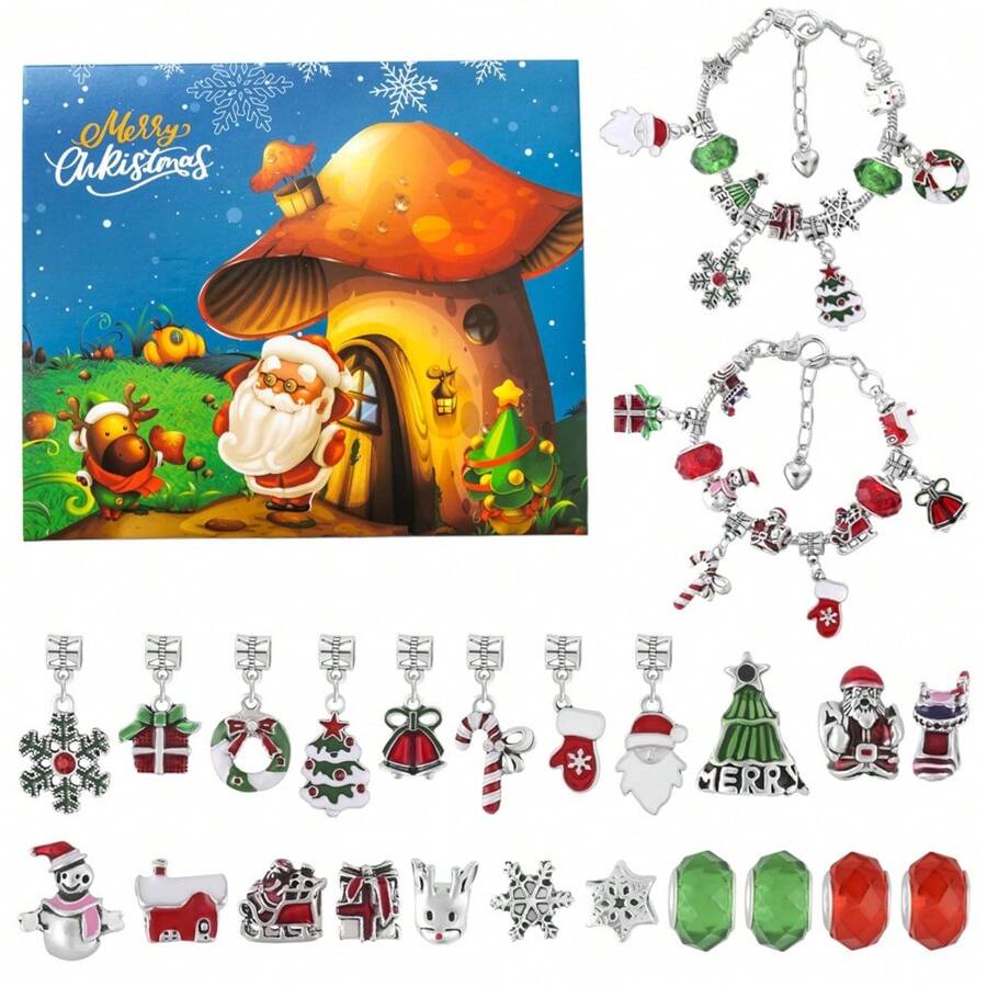 Calendrier De L'Avent Licorne 2024 - 24 Surprises - Accessoires Cheveux & Bijoux - Pour Filles 3-10 Ans - Cadeau Noël