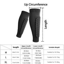 1PC Leg Guard Calf Compression Sleeve Honeycomb Pads Breathable UK - Black - View 7
