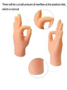 1 件迷你手指，猫宠物玩具，迷你手指手小手，木偶逼真橡胶手，小雕像玩具搞笑手指，用于木偶表演、搞笑表演派对礼物、圣诞节