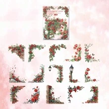 30pcs/Pack Floral Corner Stickers, Suitable For Decorating Frames, Scrapbooks, Photo Albums & Diary Borders, Self-Adhesive,School Supplies,Back To School - Multicolor - View 12