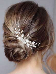 优雅发梳装饰，适用于盘发造型、婚礼派对、日常发饰，情人节配饰