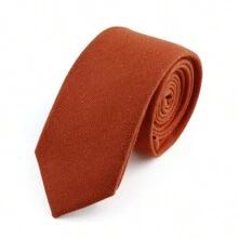 ZONFAZ 1PC Men's Simple Versatile 6CM Linen Tie, Suitable For Wedding, Celebration, Party, Gathering, Best Gift For Boyfriend, Husband - Multicolor - View 14