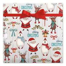 Gift Wrap Paper Rolls' 23" W By 32' L Each - Holiday Forest' Under The Mistletoe' Santa And Friends - By Current - 1 - View 4