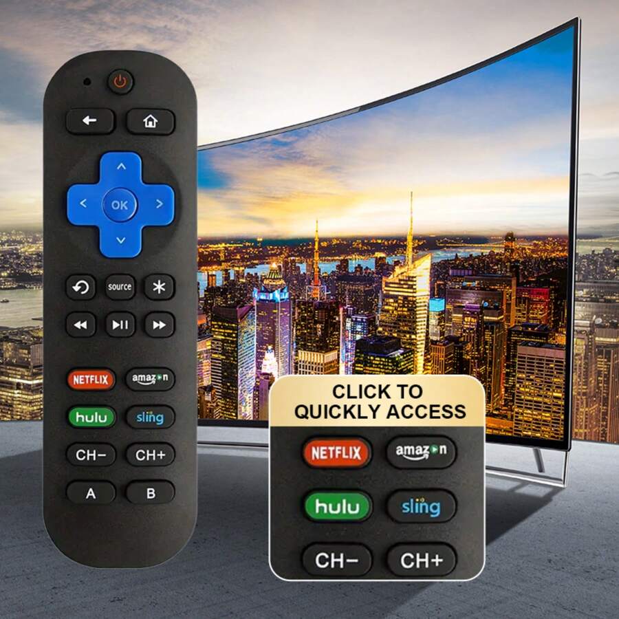 Fernbedienung für Roku Ersatzfernbedienung mit Lautstärketaste ...