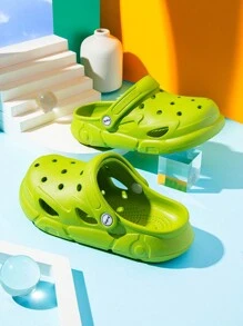 Kids Slide Sandals, Girls' Summer Casual Soft Bottom Anti-Slip Cartoon Toddler Closed Toe Clogs