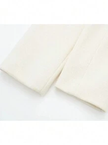 معطف نسائي أنيق قصير أحادي الصدر بأكمام طويلة وبلون واحد، رقيق للخارج، مناسب للربيع والخريف