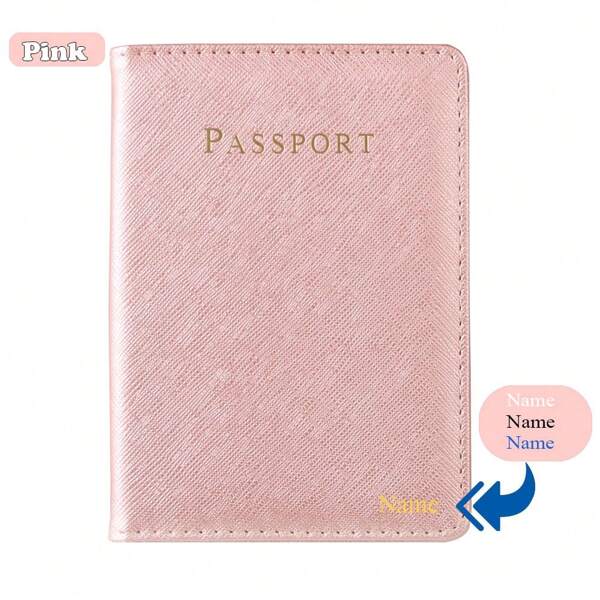 [Personalizado] Nome Personalizado Ultra-Fino Premium Pu Capa Para Passaporte Acessórios De Viagem Porta-Passaporte Pasta Para Tíquete Porta-Cartão De Embarque Carteira Unissex Personalizada
